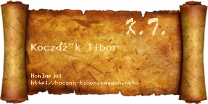 Koczák Tibor névjegykártya